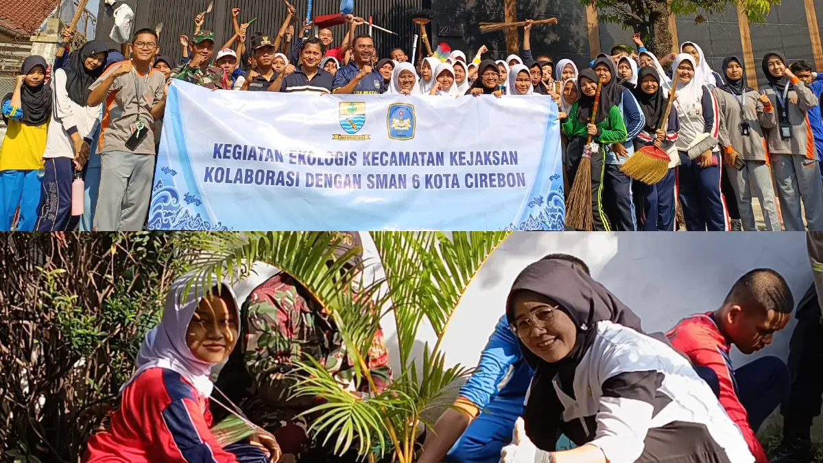 Penutupan MPLS SMA Cirebon di SMA Negeri 3 dan SMA Negeri 6 Cirebon Diwarnai Aksi Cinta Lingkungan