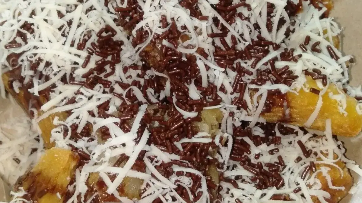 Resep Singkong Goreng Topping Meses Cokelat dan Keju