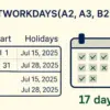 Cara Menghitung Hari Kerja dan Menyusun Jadwal dengan Rumus Networkdays di Excel
