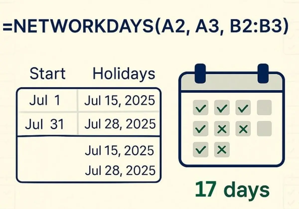Cara Menghitung Hari Kerja dan Menyusun Jadwal dengan Rumus Networkdays ...