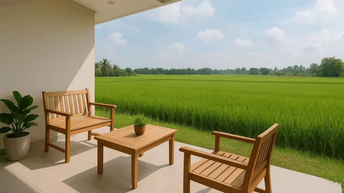 6 Ide Teras Minimalis di Pinggir Sawah, Self Healing Terbaik!