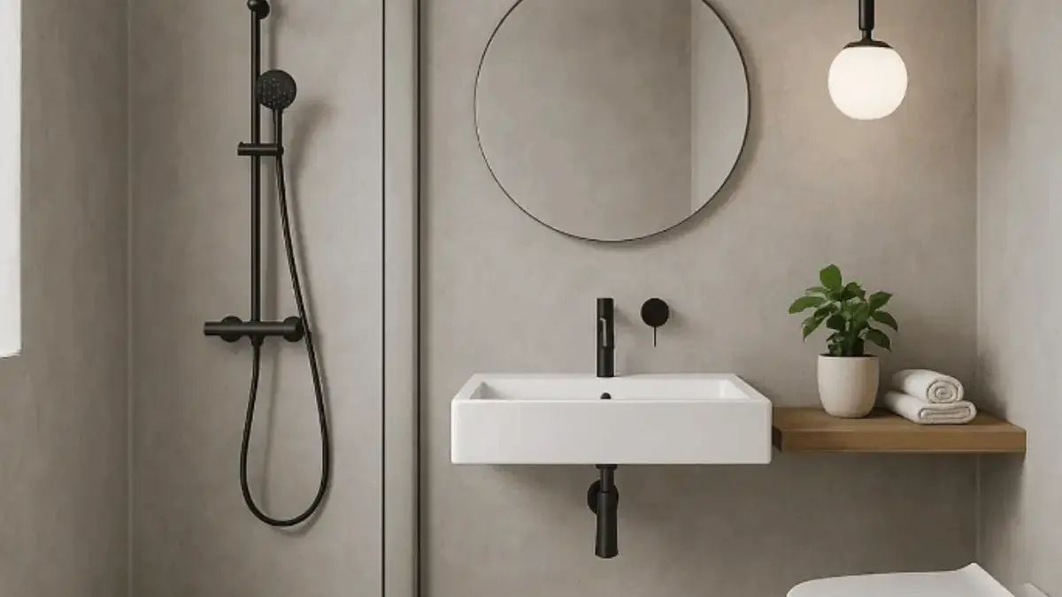 7 Inspirasi Kamar Mandi Minimalis yang Super Estetik dengan Sentuhan Plester Aci