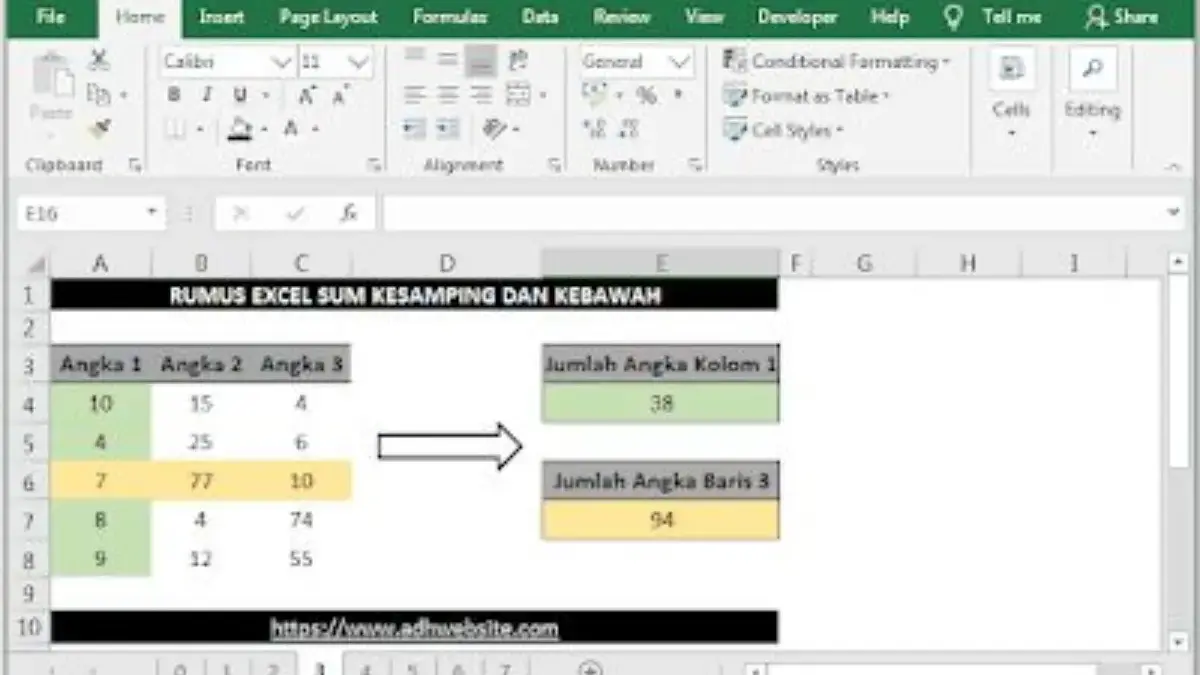 Tips Mempercepat Proses Perhitungan dengan Fungsi SUM di Excel