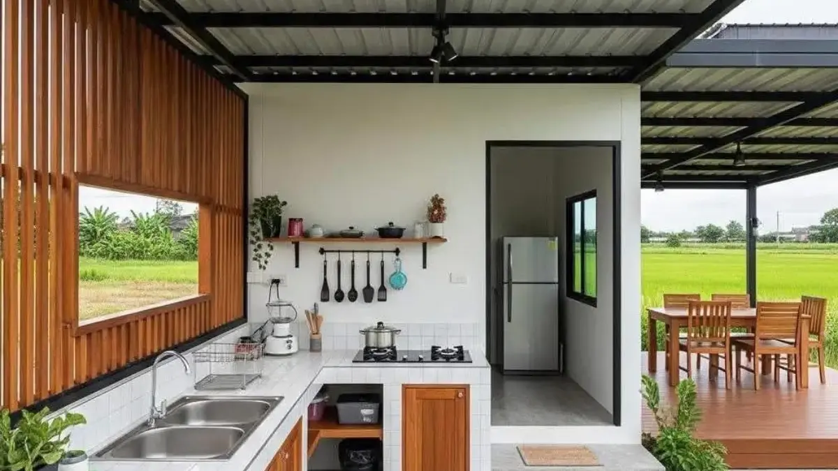 Ide Desain Teras Rumah Modern dengan Area BBQ yang Nyaman untuk Kumpul Bareng Keluarga dan Teman