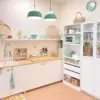 Inspirasi Konsep Dapur Belakang Rumah Minimalis dengan Sentuhan Warna Pastel 