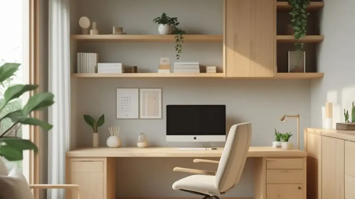 Inspirasi Desain Ruang Kerja Gaya Japandi di Rumah, Bikin Kerja Betah Seharian!