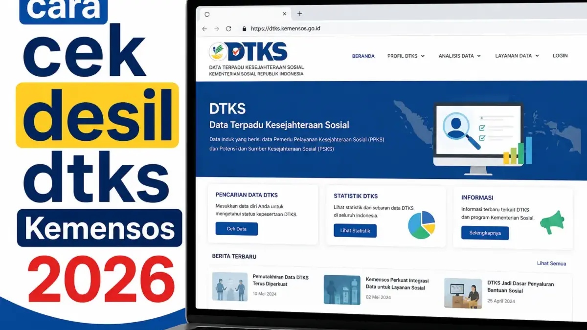 Cek Desil DTKS Kemensos.go.id Lewat HP untuk Validasi Bansos 2026 Cek Desil DTKS Kemensos.go.id Lewat HP untuk Validasi Bansos 2026