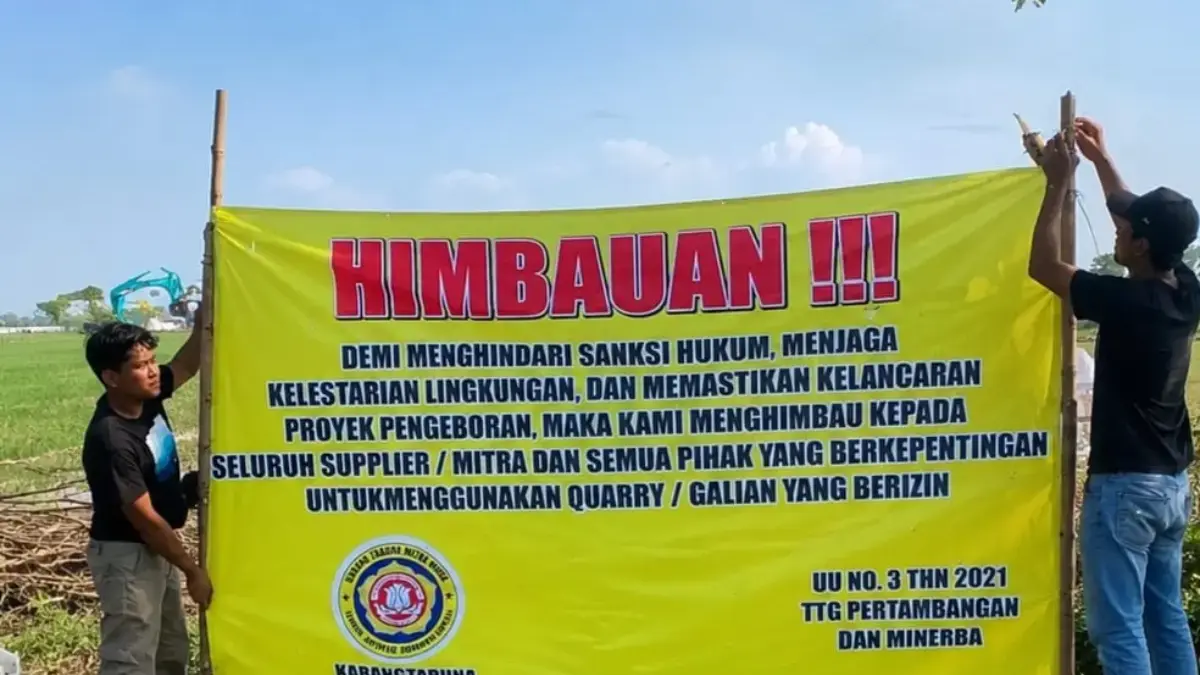 Material Urugan Proyek Migas Desa Lombang Dipastikan Berasal dari Tambang Berizin